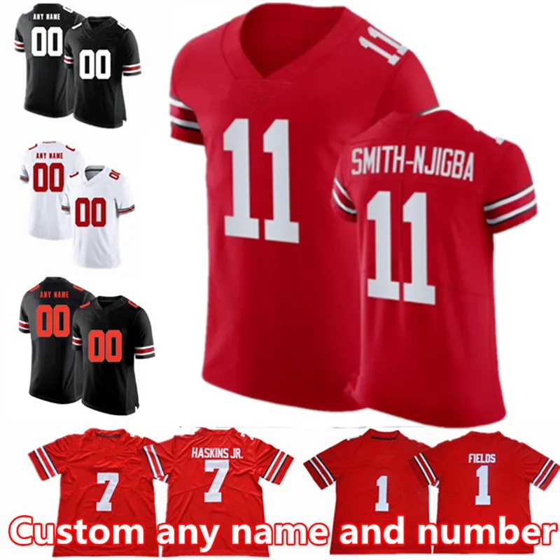 NCAA Jaxon Smith-Njigba Haskins JR. Fotbollströja Dwayne Henderson CJ Stroud Fields George Young Custom tröjor Harrison Olave 150TH Patch Herr Dam Ungdomskläder