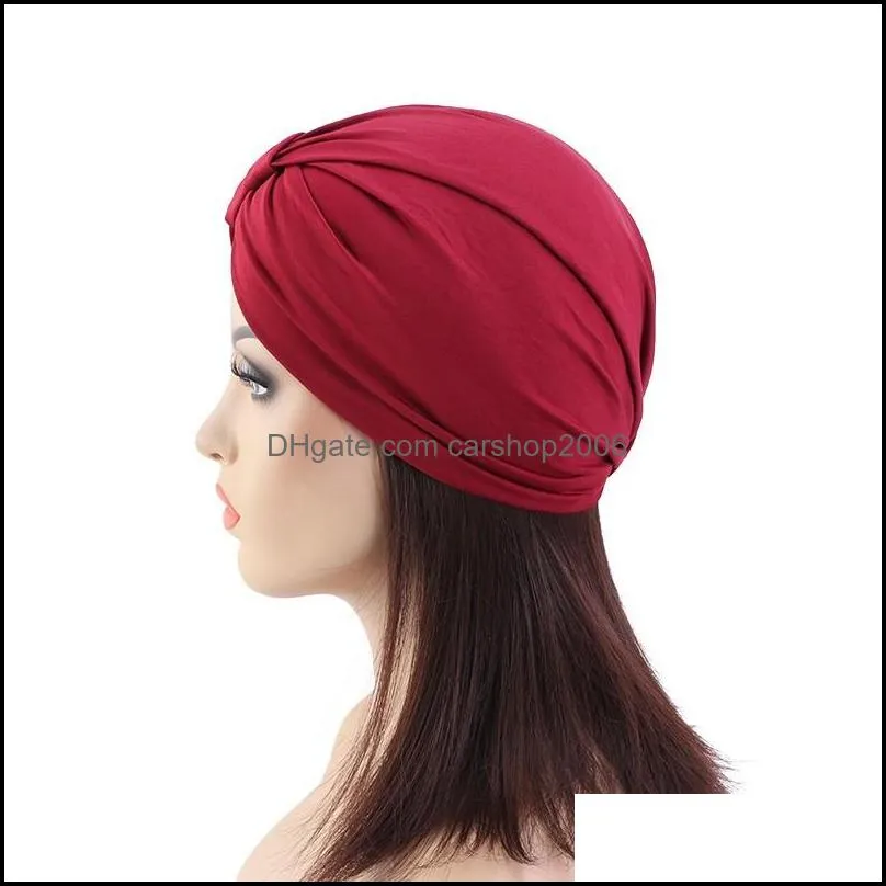 Casual Ladies Headwear Fashion Ladies Baotou Hat Yoga Hat Bottoming Headscarf Hat Solid Color Caps Elegant Accessories Caps