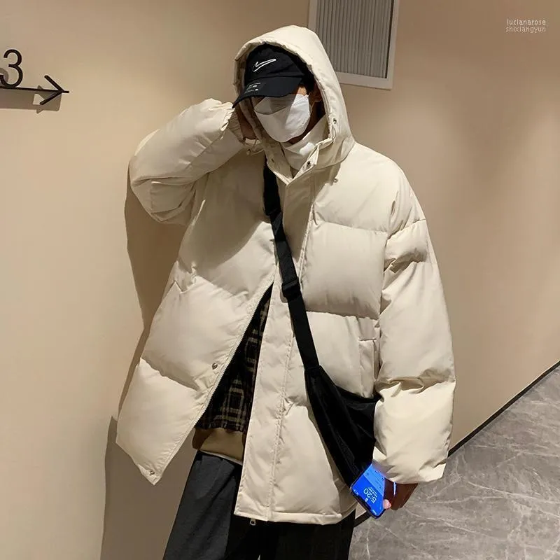 Hommes vers le bas Parkas 2022 hiver hommes bulle manteau veste hommes Streetwear Hip Hop Parka coréen noir vêtements bouffant vestes femmes Luci22