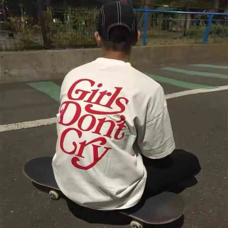 Men T Shirt Human Made Co Branded Girls Dont Cry Cotton Short ...