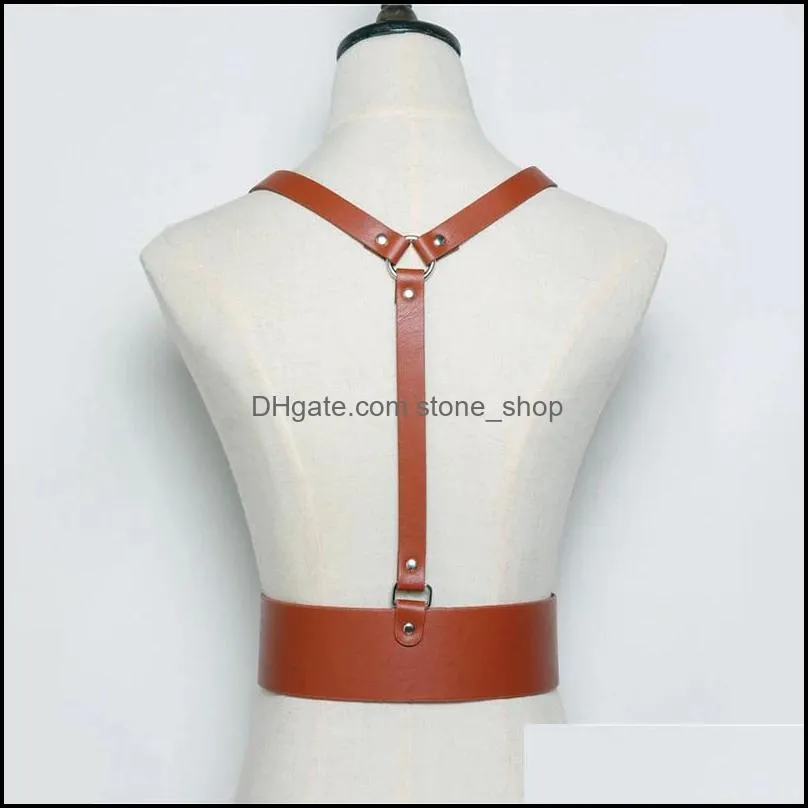 belts sexy women leather suspender harness belt adjustable chest waist body bondage straps fashion gothic punk lingerie garter