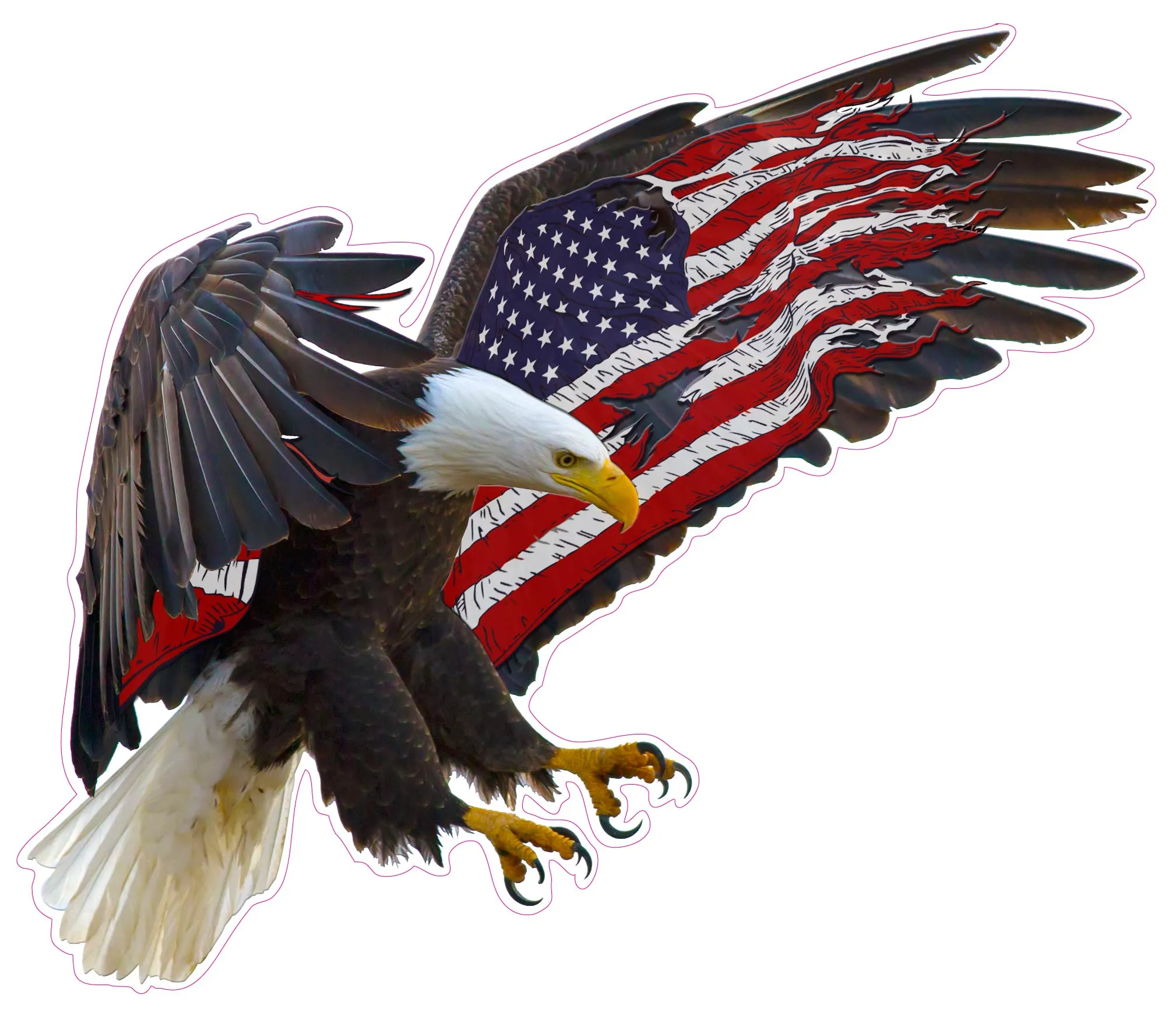 American Eagle American Flag Decal Car Stickers