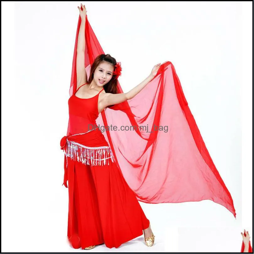 belly dance scarf hand scarfs for dance chiffon scarf throwing yarn scarf shawls veils festive party supplies 250x120cm