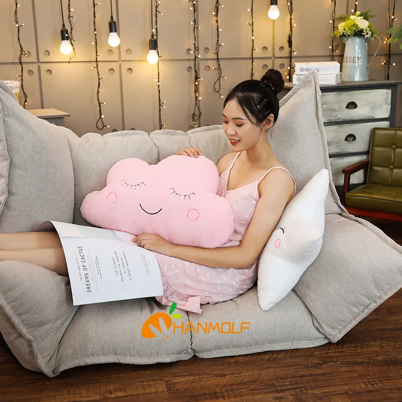 Plush Sky Pillows Emotional Moon Star Cloud Shaped Pillow Pink White Grey  Room Chair Decor Seat Cushion 220425262q From Jguvuzksdi30, $47.74