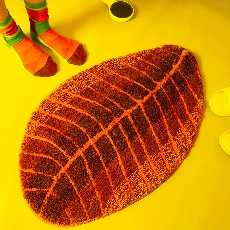 Tapis feuille de bananier tapis porte d'entrée tapis de bain troupeau tapis de salle de bain absorbant antidérapant tapis de chevet tapis