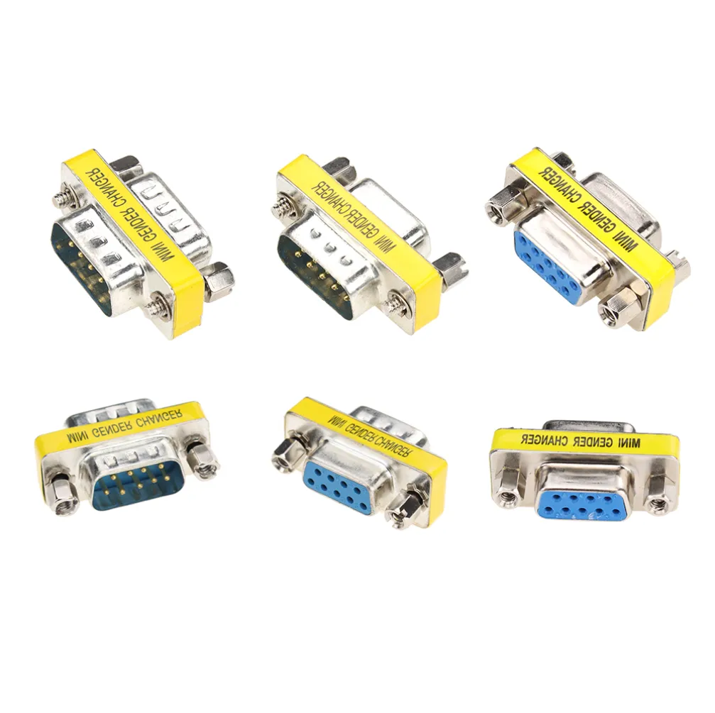 DB9 MINI Gender Changer Adapter With 9Pin RS232 Serial Plug And Com Sdi
