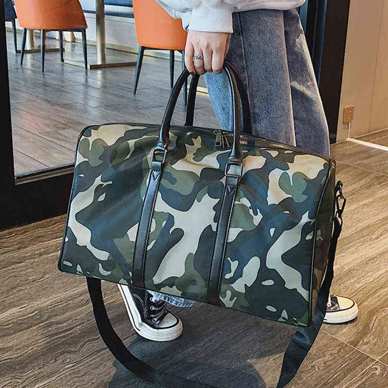 duffel bags Designer Women Travel Bag Luxury Women Travel Shoulder Bag Oxford Camouflage Unisex Handbag Crossbody Bags Men Sports Gym 220626