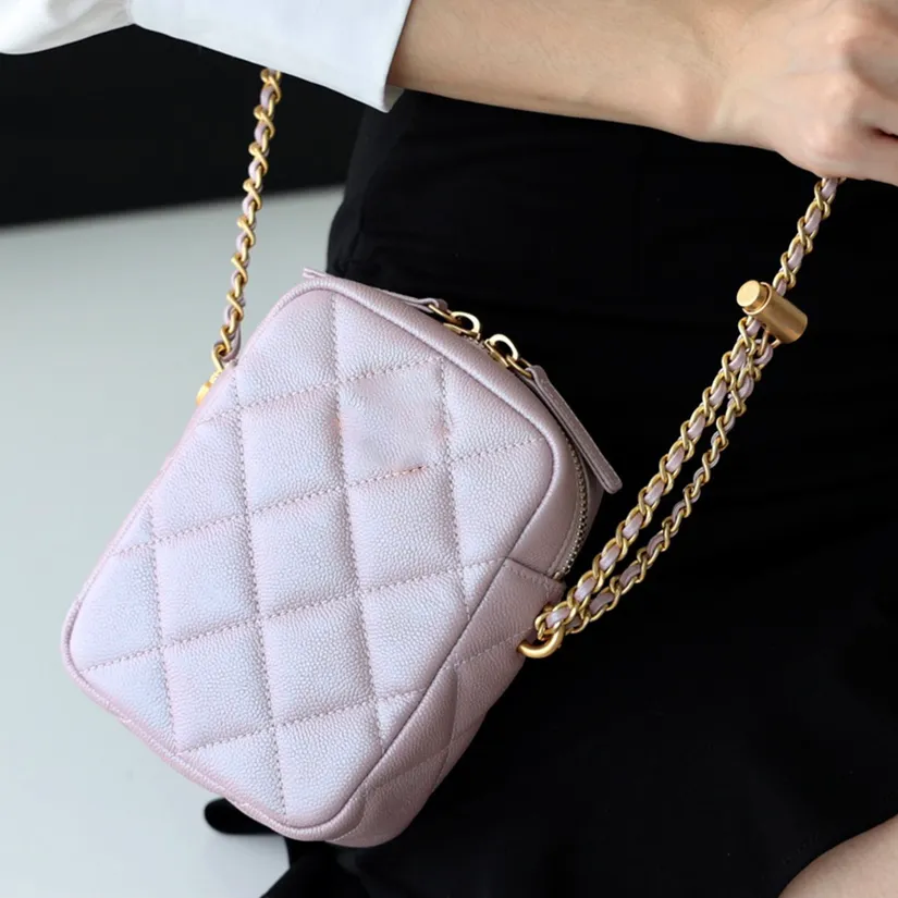 10A Top quality luxury Mini Camera bag 12cm woman sheepskin shoulder bags fashion designer crossbody bagss lady chain bag Mobile phone package purse