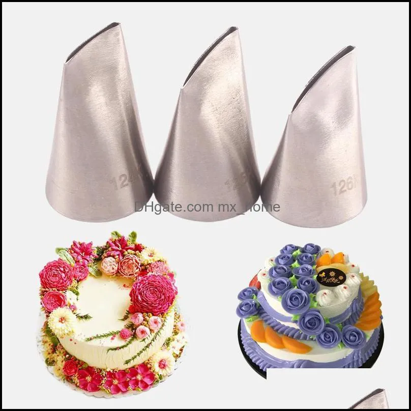 Ferramentas de massa de cozinha Bakeware Kitchen Dining Bar Garden 3pcs Rose Diy Icing Pi Dicas de dicas Dhoye