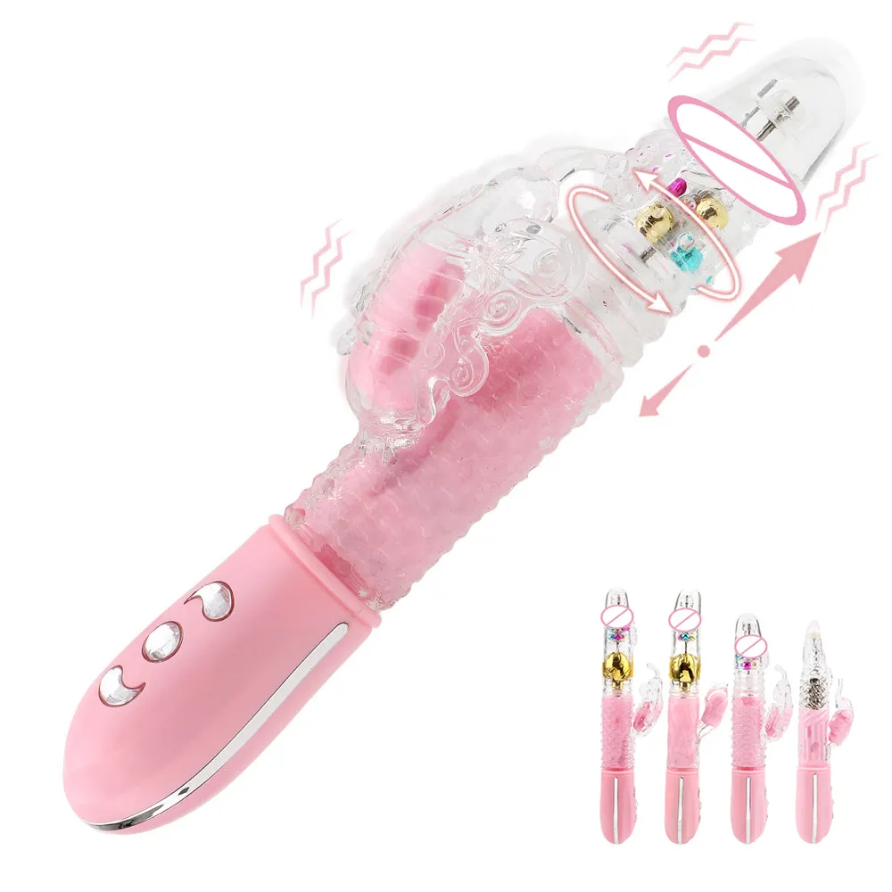 Vibromasseur gode étirement automatique pour femmes Clitoris lèche Plug Anal Vaginal pénis femme masturbateur gelée jouets sexy érotique