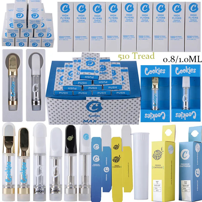 Premium Sauce Cart COOKIES 0.8ml 1.0ml Carts Atomizers High Flyers Vape