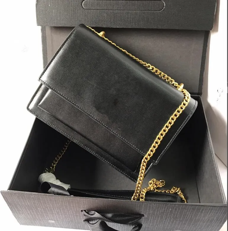 2022 Luxe zonsondergang tas Klassieke nieuwste kleur vrouwen croc print Schoudertassen ketting handtas Tandenstoker patroon lederen dames Cross body handtassen met doos