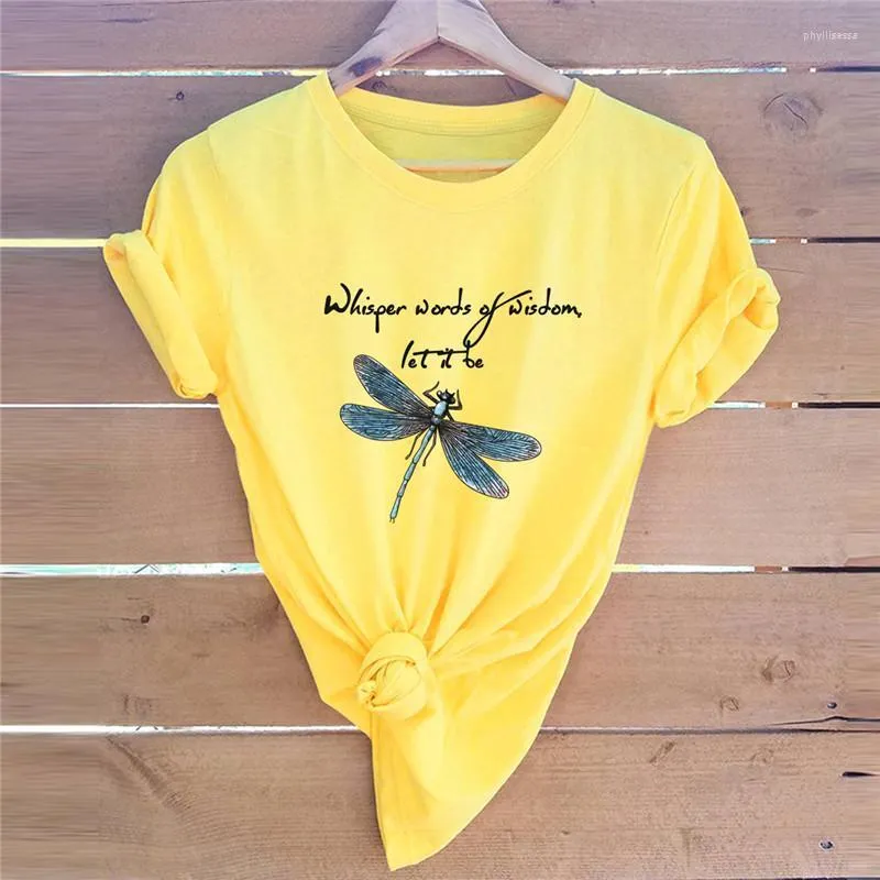 Koszulka damska S-5xl Dragonfly Dragonfly T Shirt 100%bawełniana koszulka kobiet o krótkie koszulki Letnie koszule moda phyl22