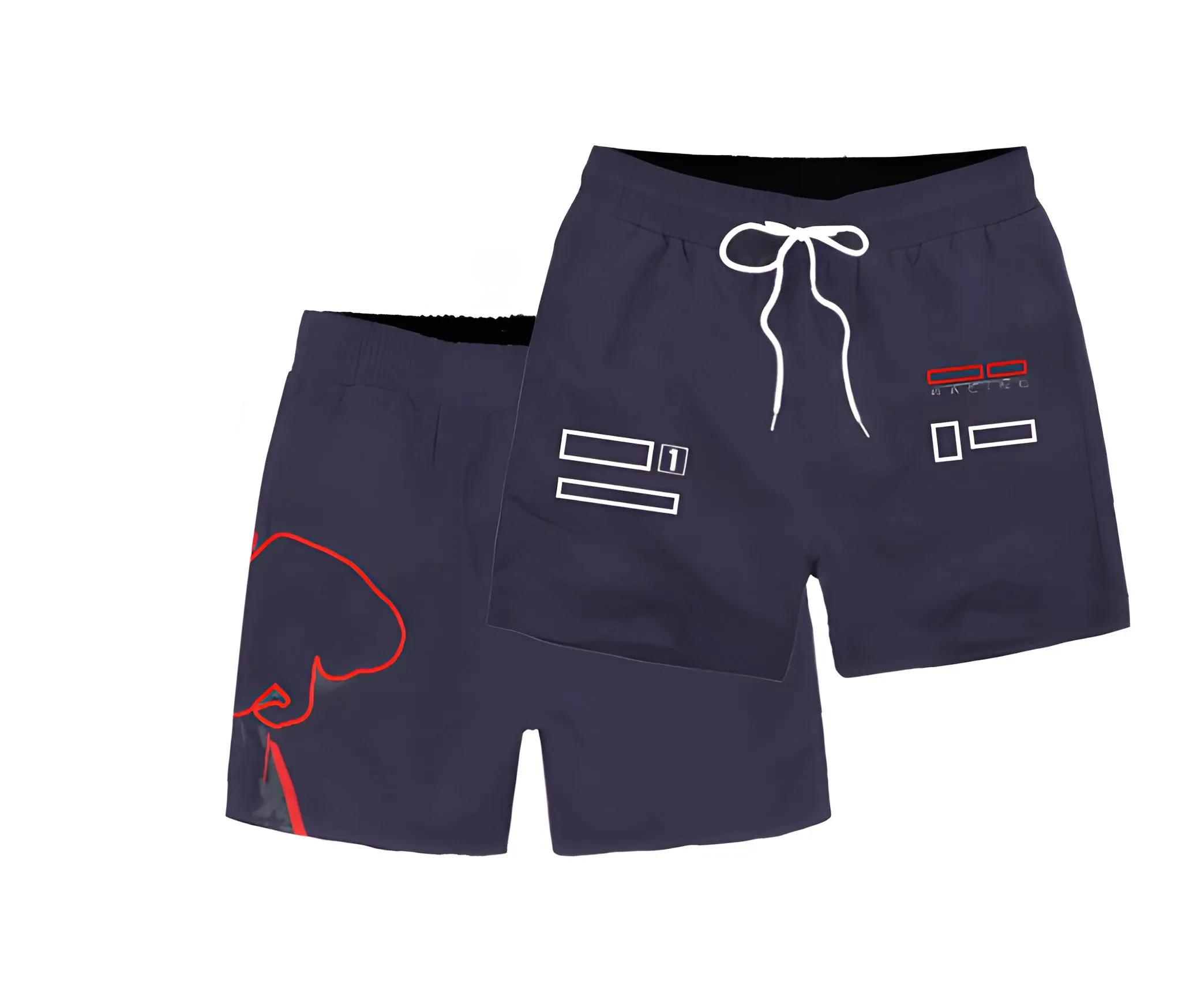 2022 Nya F1 Team Logo Shorts Formel One Team med samma stilkläder shorts överdimensionerad anpassning