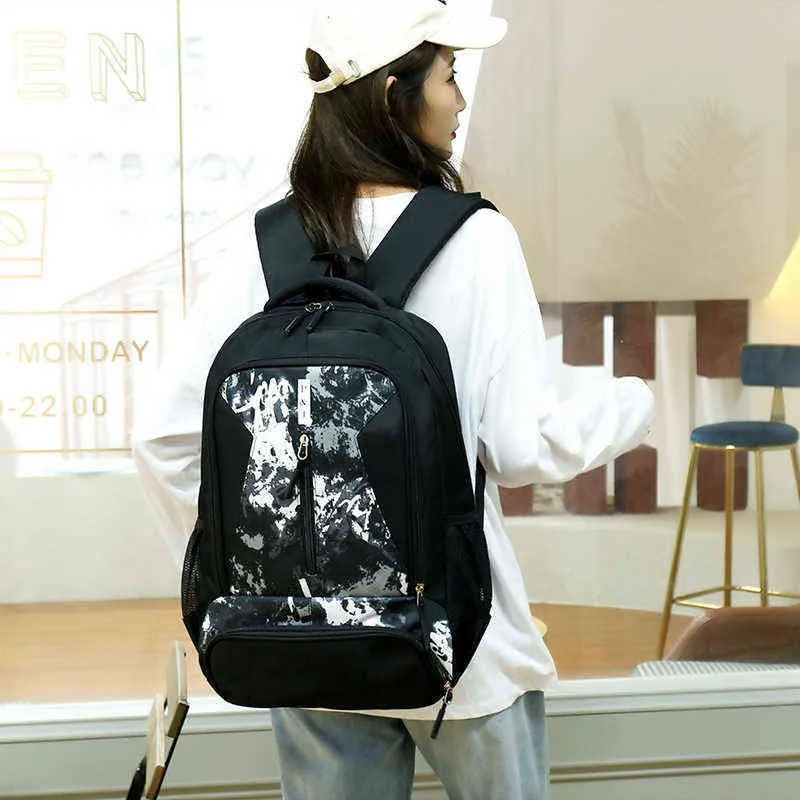 Schultasche Junior Highschool Studenten Neue Graffiti Rucksäcke Hochleistungs-Laptop-Rucksack Outdoor-trendige kühle Reisetasche