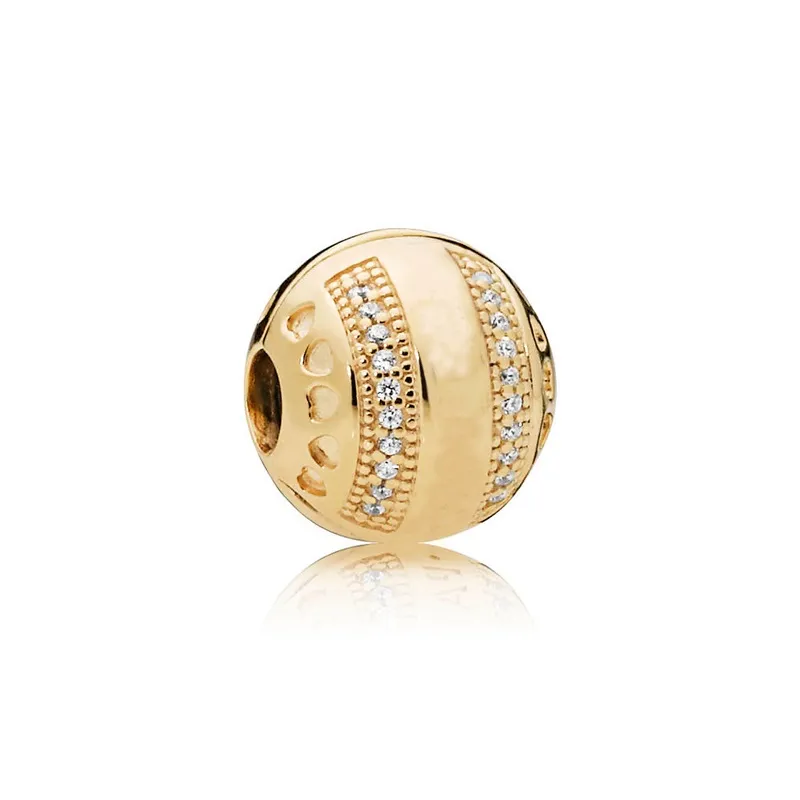 Pandoras Round Crown Heart Silver Charms Bead Perles de charme de charme pour le collier de sterling européen en gros de bricolage 439