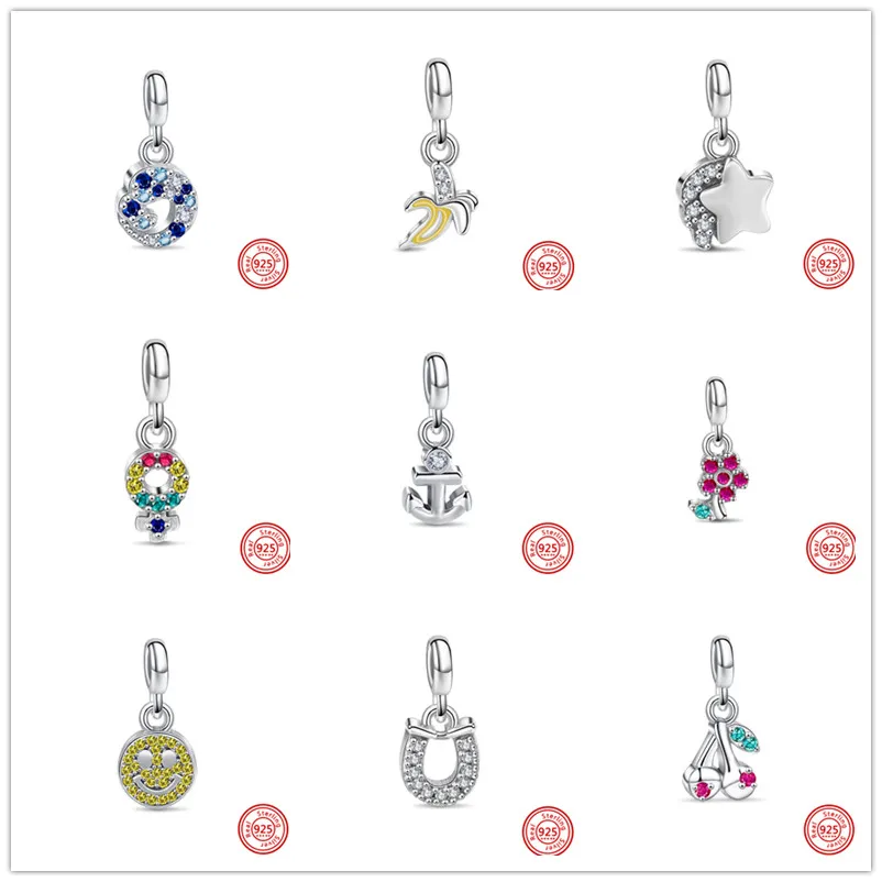 STERLING SLATER S925 SEROS LOLHOS BRACELES DE PARTIMAS CHARMS CLASS CLASSIC DIAMENTO CARRO SMORLY PENENTE PENENTE ORIGINAL FIT PANDORA Moda Diy Jóias femininas Presentes de jóias