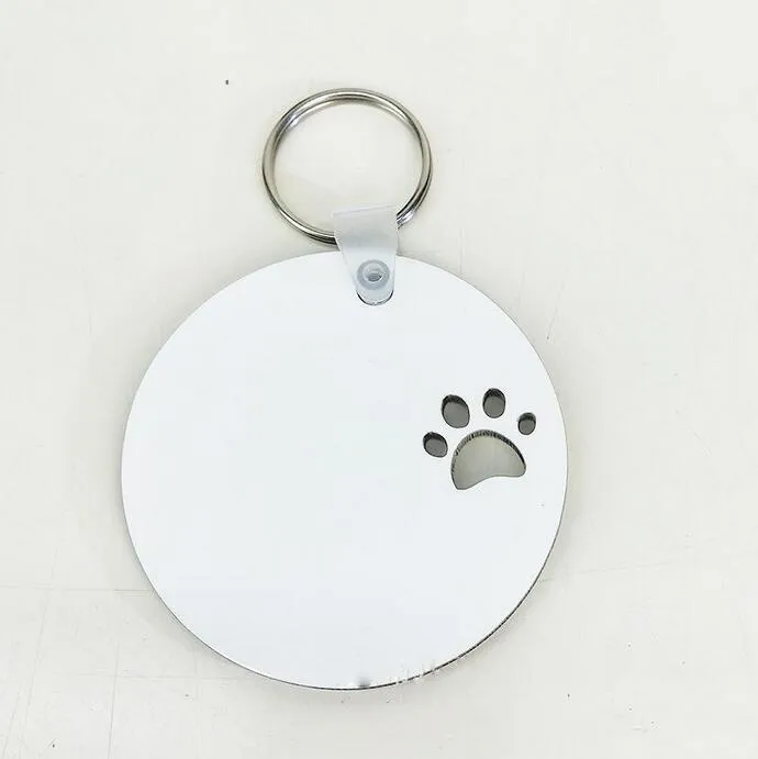 Wooden Sublimation Blank Keychain Pendant Double Sided Heat Transfer Pet Keychains Bag Decoration Wholesale