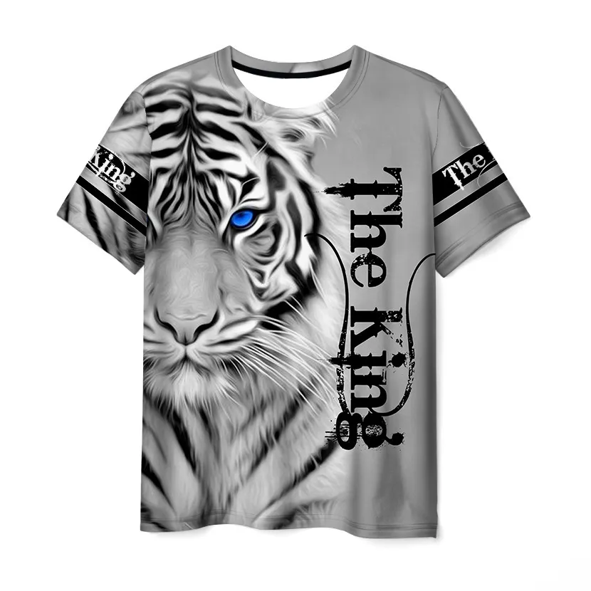 Nowy Drukarnia 3D Tiger Moda Męskie Kobiety Distury Crewneck T Shirt Plus Size S-6XL Harajuku0010