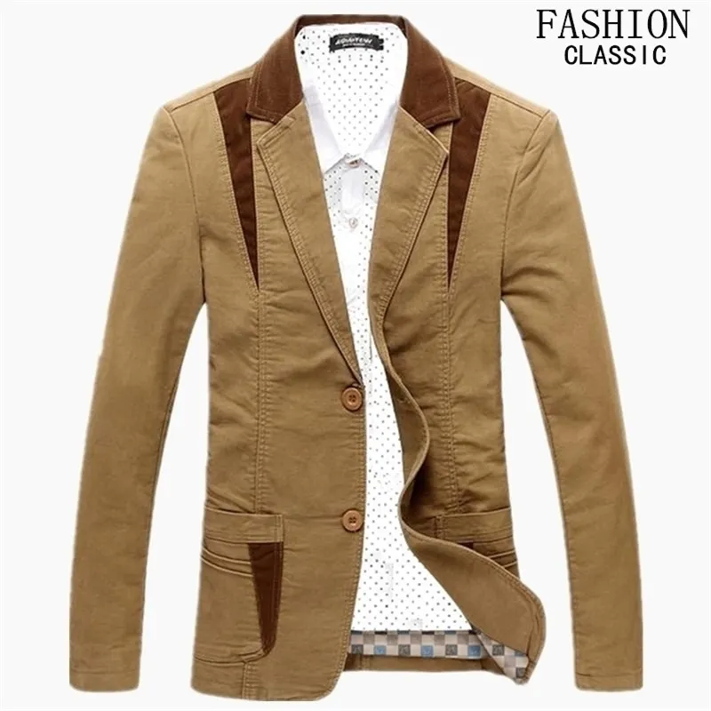 Herenmodemerk Blazer Koreanen Stijl Casual Slim Fit Suit Jack Male Blazers Man Coat Jacket voor mannen Drop 201104