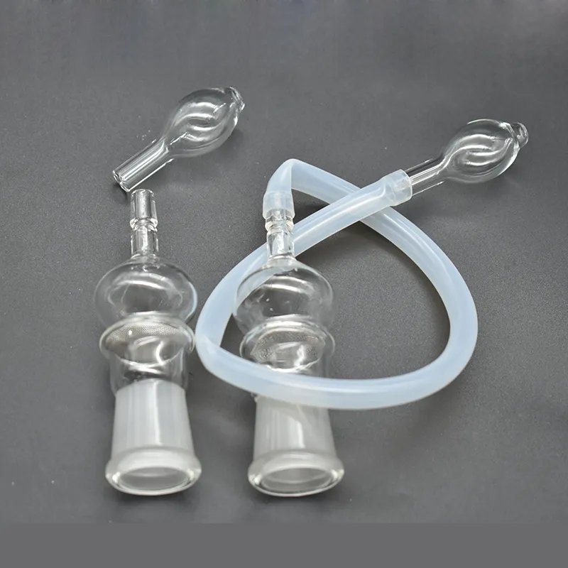 Glass Vapor Whip Adapter 14mm 18.8mm Female Joint Vaporizer Glass Elbow ...