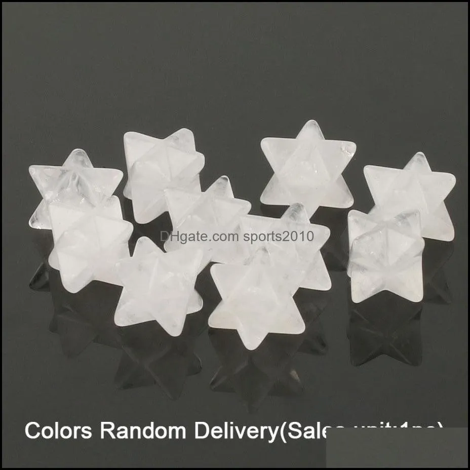 six-pointed stars shape crystal merkaba natural stone diy jewelry chakra wiccan reiki healing energy protection decoration gift sports2010