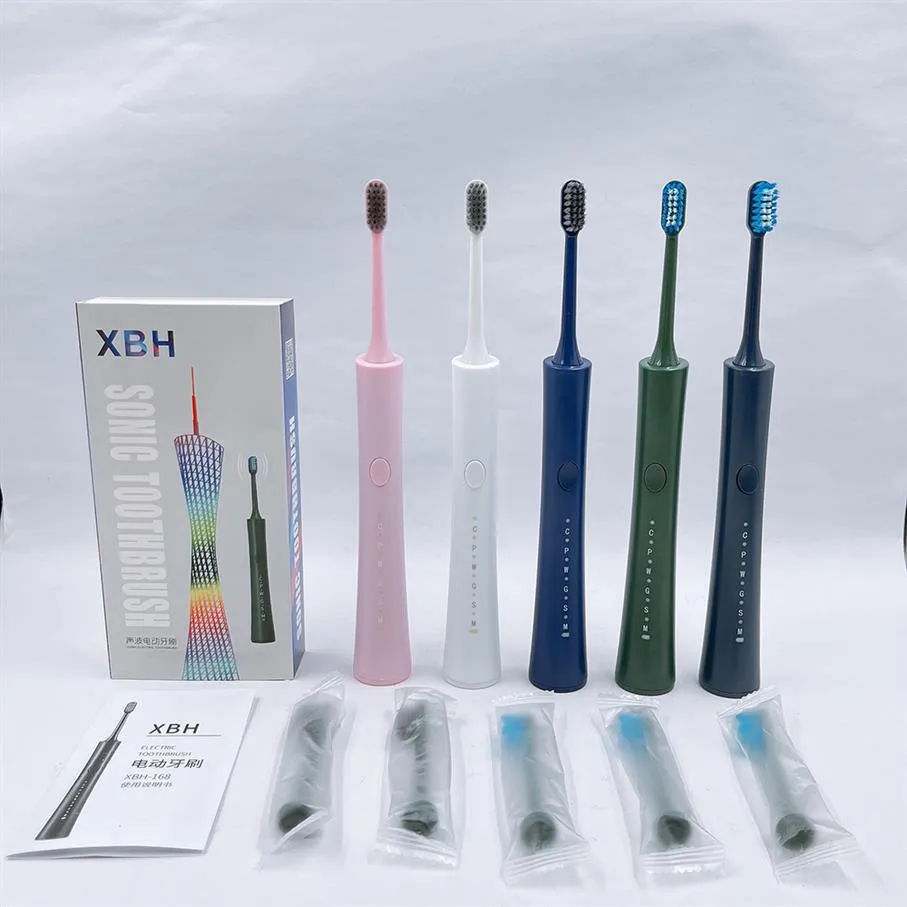 Brosse à dents électriques Outils de blanchissage à dents rechargeables 5 couleurs de recharge USB Nettoyage System258E