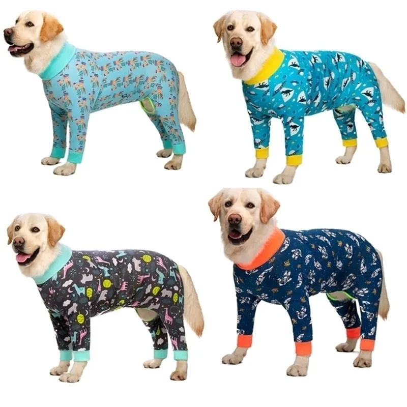 Grand chien vêtements pyjamas combinaison gros vêtements tenue bouledogue français Corgi Samoyède Husky Labrador Golden Retriever Costume Y200917