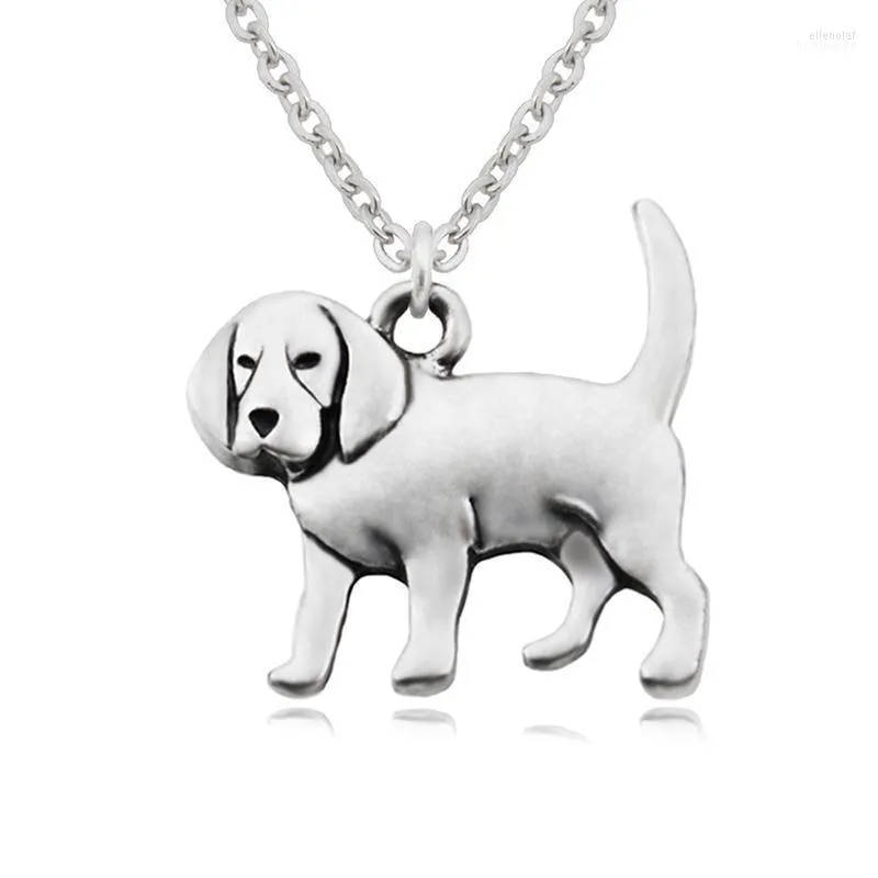 Collane a ciondolo Women Collana Cartoon Cartoon Punk Beagle Coonhound Dog Charms Collar in acciaio inossidabile Gioielli girocollo Long Girlry Elle22