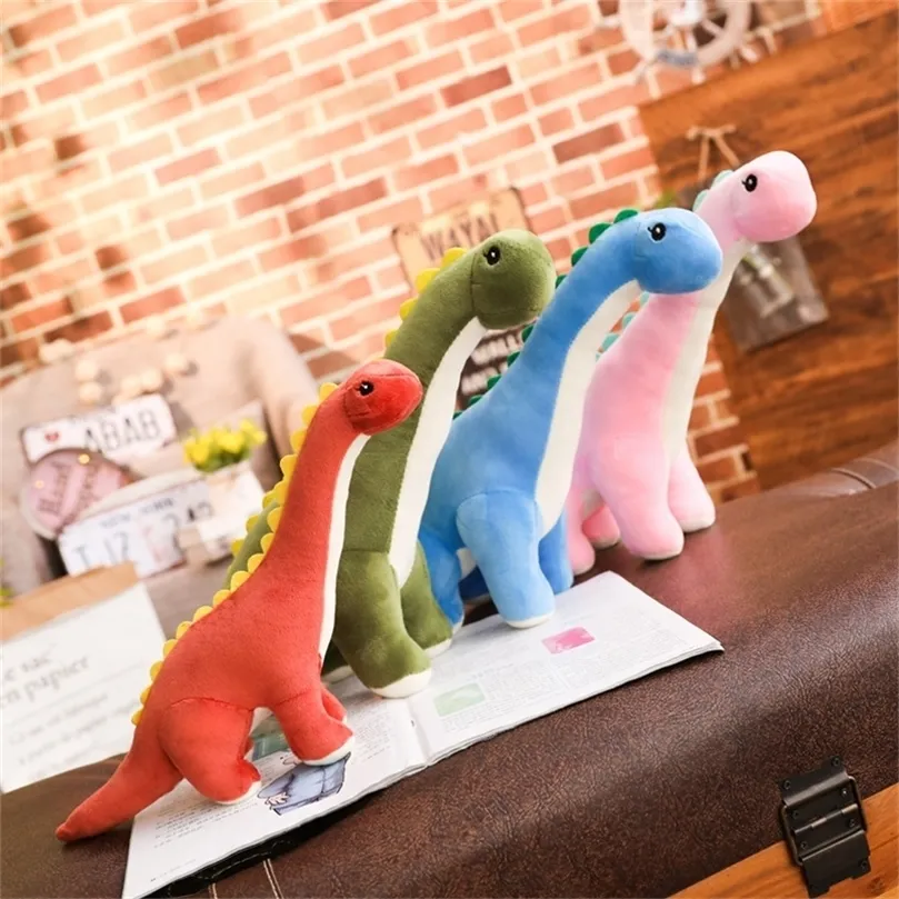 50 ~ 120 cm Obrazowe dinozaur tanystrofeus nadziewane zabawki pluszowe dino/wino czerwony/zielony/różowy dziewczęta chłopcy na Plushie prezent 220425