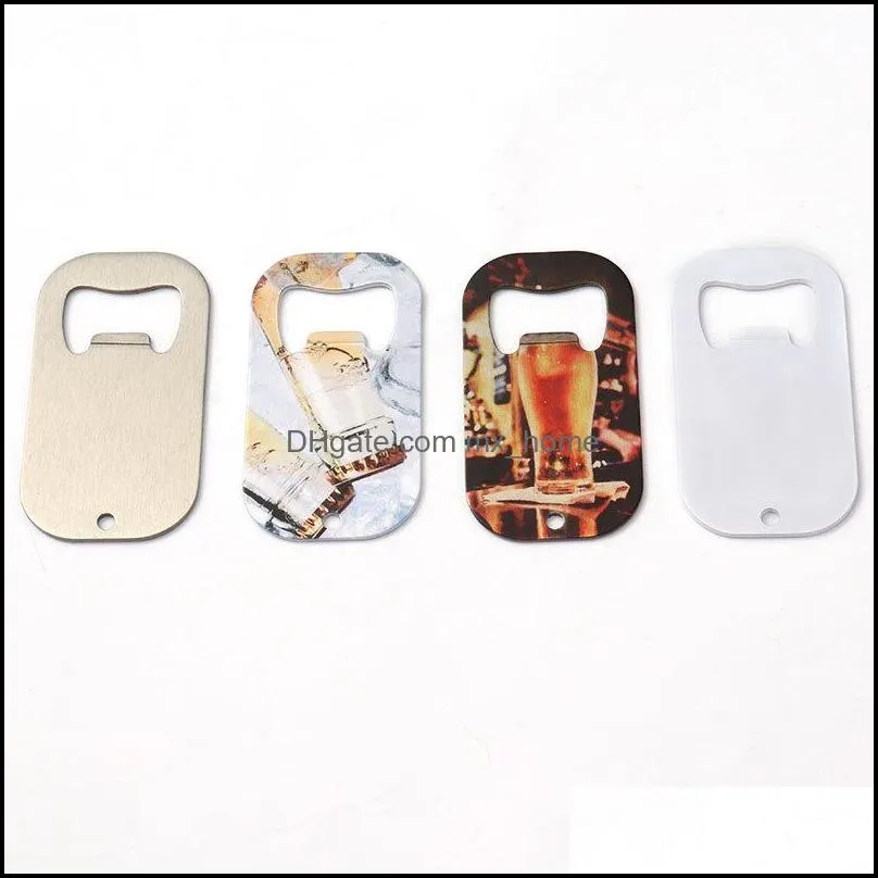 sublimation blank beer bottle openers corkscrew diy metal silver dog tag creative gift home kitchen tool wll881