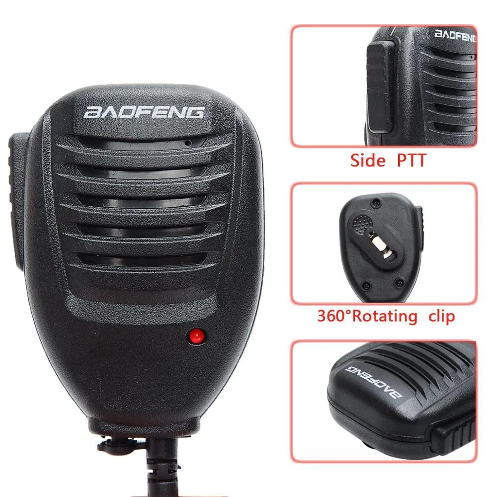 Baofeng Walkie Talkie Microfono altoparlante a spalla PTT impermeabile per TYT UV-5R BF-888S UV-82 UV-13 ProTwo Way Radio