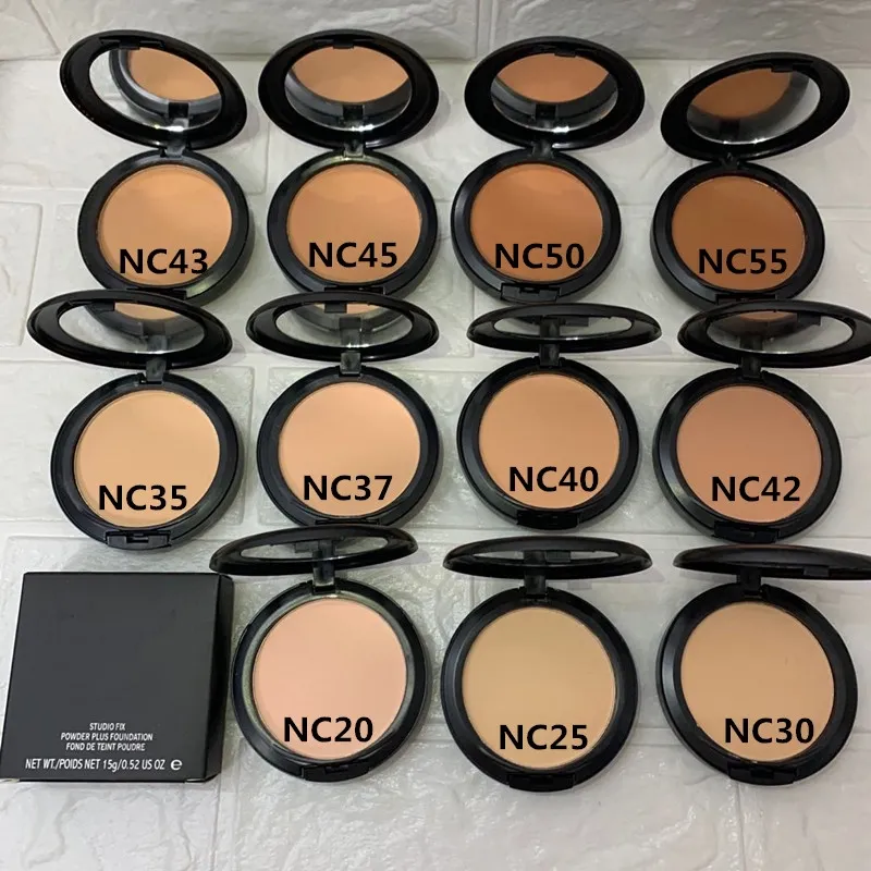 Poudres de maquillage pour le visage Fix Pwder Plus Foundation Fond Deteint Poudre 11 couleurs Matte Pressed Powder Sheer Finish Flawless Concealer DHL R