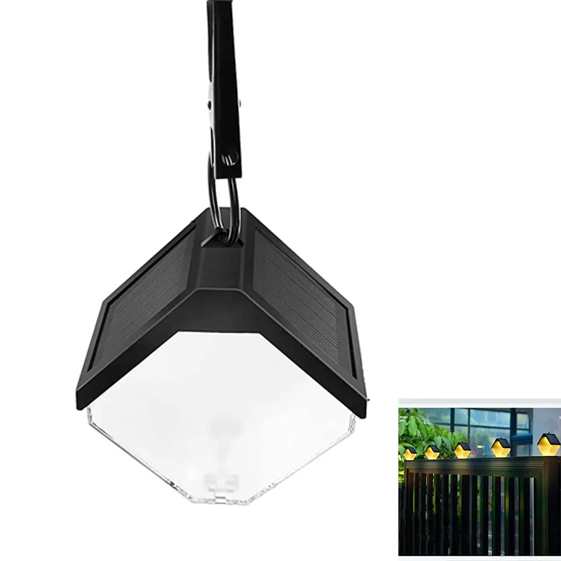 Lampada solare da esterno Luci per gradini a LED impermeabili senza fili bianche calde e colorate per la decorazione del patio della recinzione del giardino del cortile