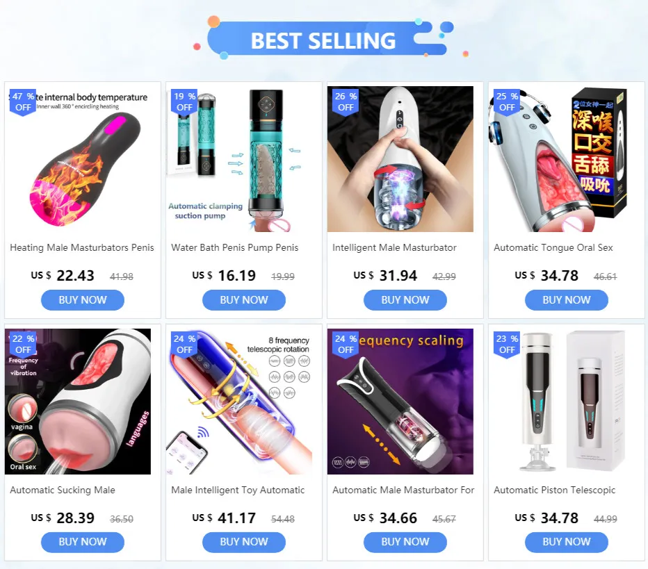 Automatic Tongue Oral Sexy Sucking Male Masturbator Cup Powerful