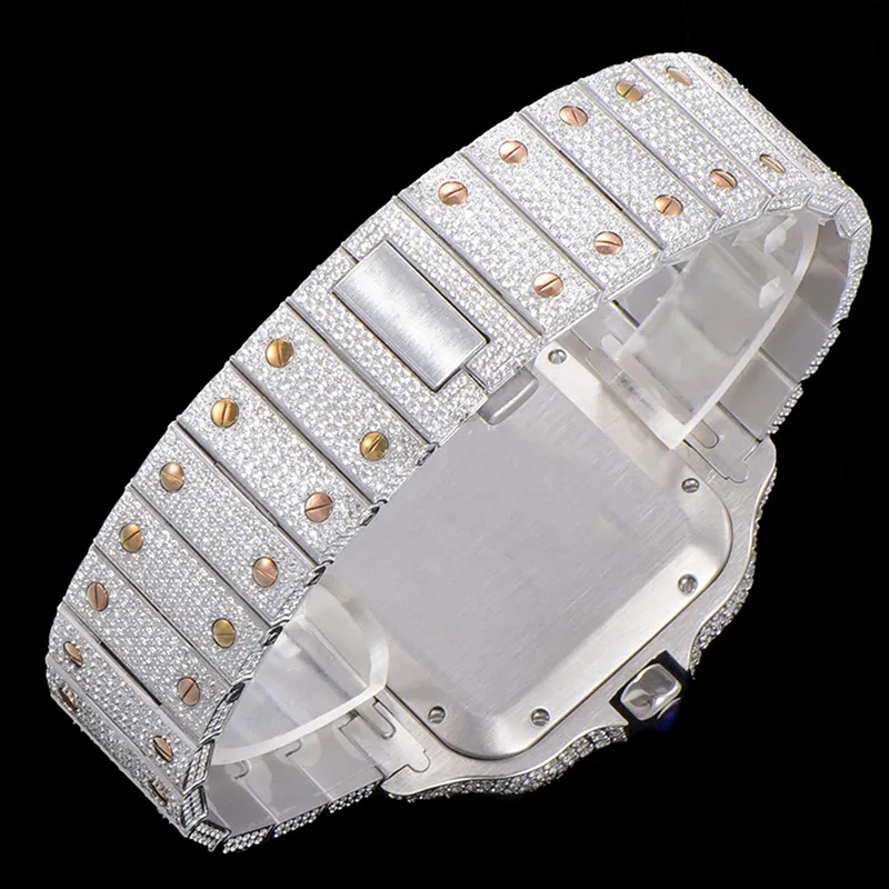 2023MQQ8 Volledige diamantheren Watch Automatische mechanische horloges 40 mm met diamant bezaaide stalen armband polshorloge zakelijke polshorloges Montre de luxe