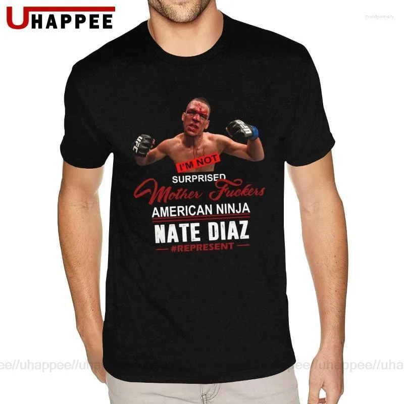 Men's T-Shirts Wholesale American Ninja Nate Diaz T Shirt For Men Top Quality Short Sleeve Cotton Round Neck TeesMen's Mont22