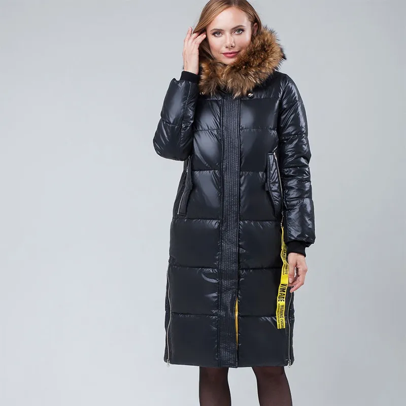 CEPRASK Winter Daunenjacke Damen Oberbekleidung hochwertige dicke Baumwolle Modestil langer Kunstpelz Wintermantel 201027