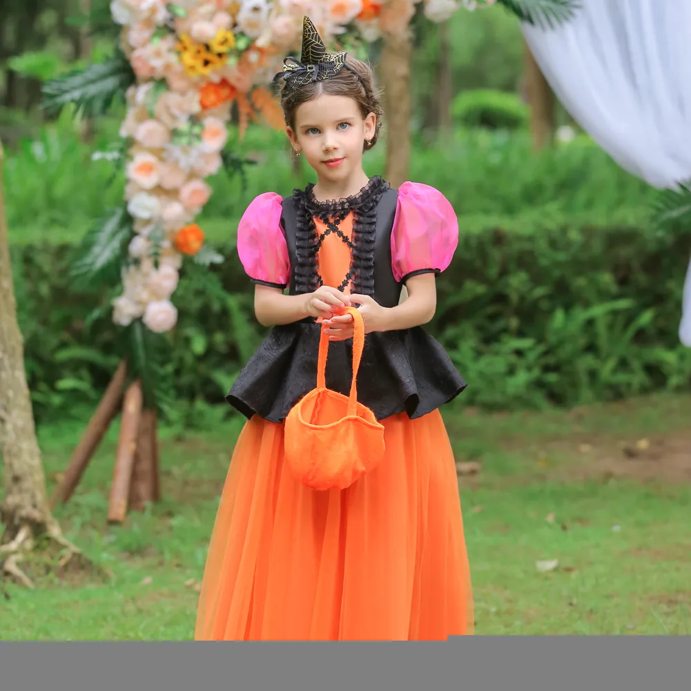 2022 Halloween Costume Party 14 Years Old Girl Evening Dress Children's Day Cosplay Kids Wear FS7810