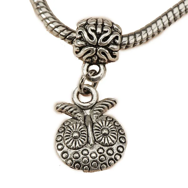 DIY Slider Charms Dangles Necklaces Bracelets Pendants Animal Owl Antique Silver Plated Large Hole Handmade Jewelry Findings 100pcs