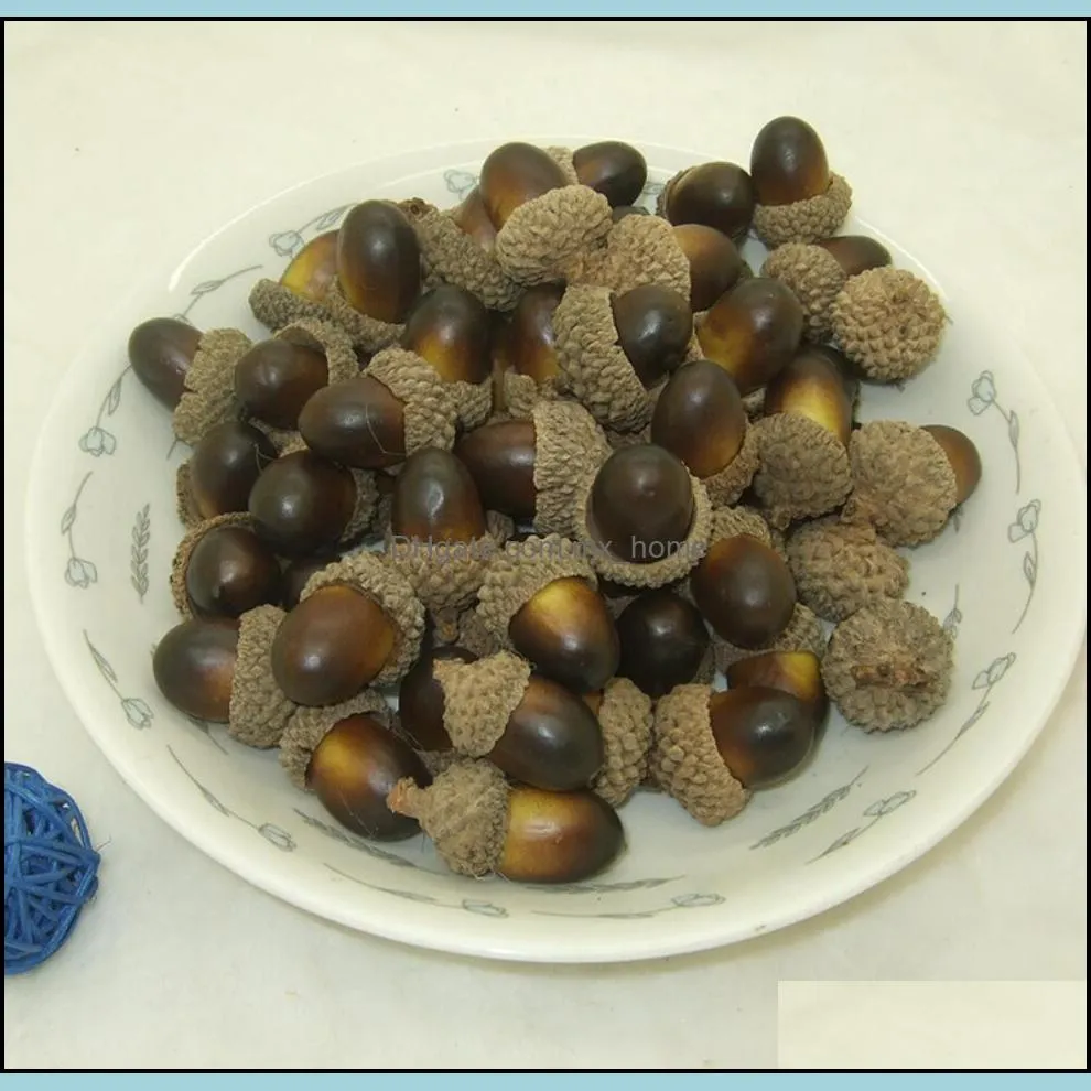 Simulated small acorn Nuts pinecones real shells acorns ornaments Christmas decorations stock