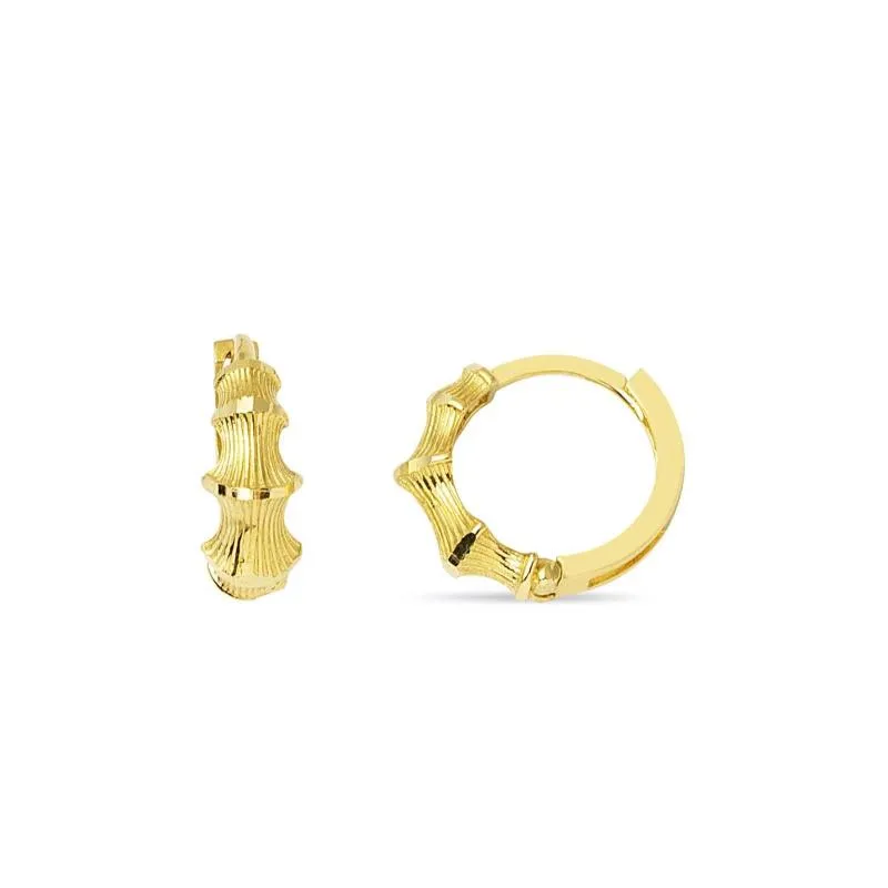 Hoop & Huggie Sea Shell 14 Sterling Ring Gold EarringsHoop