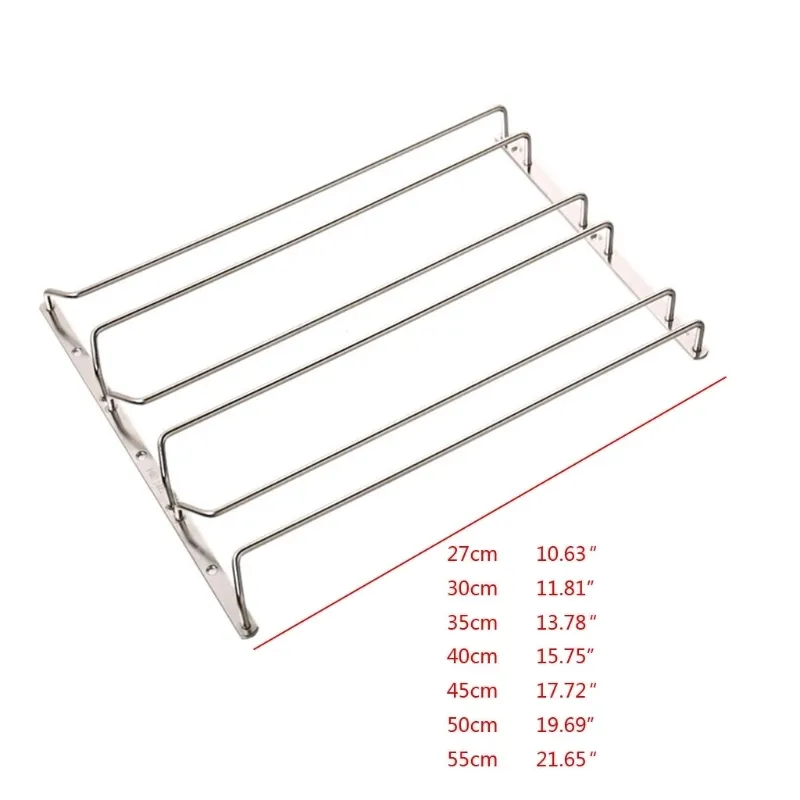 3-reihiges Weinglasregal unter dem Schrank, Stielglashalter und Aufbewahrungsbügel, Metall-Organizer für die Küche, Bar 220509