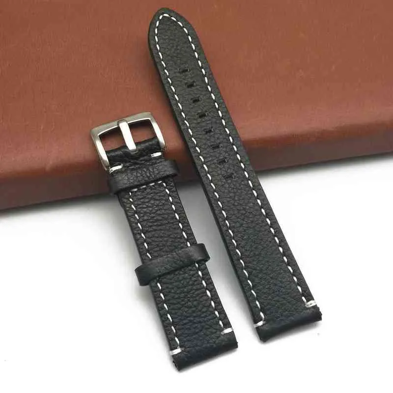 Bracelet en cuir véritable 18mm 20mm 22mm homme et femme bracelet en cuir ceinture bandes de sangle souple Durable G220420