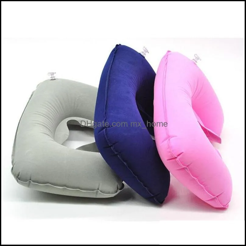 Neck Inflatable Soft Flight Travel Car Head Neck Rest Compact Travel Flight Car Pillow Inflatable Pillow Neck U Rest Air Cushion