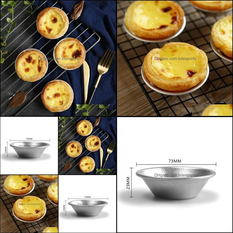 Egg Tart Mold Baking Moulds Homemade Pie Quiche Baking Pan  Pudding Mould Aluminum Alloy DIY Tools