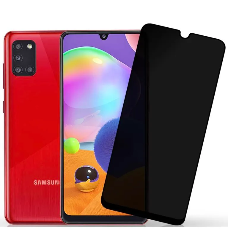 Samsung Galaxy A12 M12 A10 M10 A10S A11 A20 A30 A20 A50 A50S A30S A70 A03S A22 A32 A52 A72 A02 A22 M22 A51 A71 A02S A7 A8 강화 유리를위한 개인 정보 보호 화면 보호기