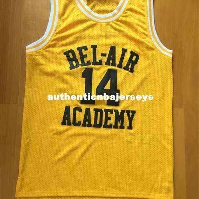 14 Will Smith Fresh Prince Jersey Bel Air Academy Jersey Sitched Yellow S to XXL NCAA College