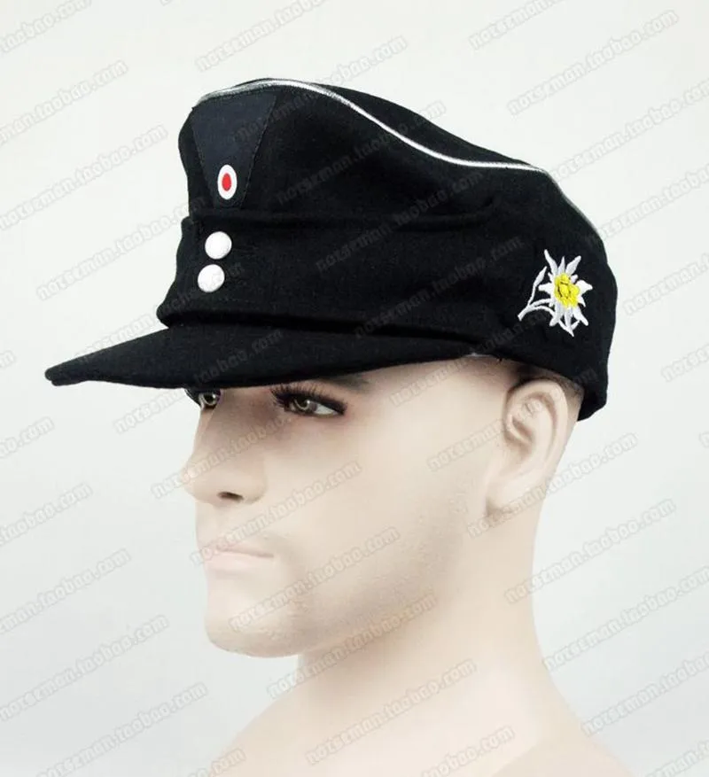 Bérets WH EM officiers soldat Elite M43 1943 PANZER laine casquette de terrain chapeau militaire avec reproduction d'insignesBérets BéretsBérets