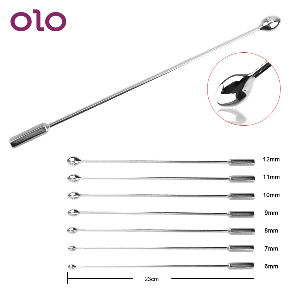OLO Penis Plug Male Urethral Dilator Horse Eye Stimulation Sounding Masturbator Metal Catheter sexy Toys for Men